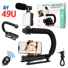 AY-49U U SHAPED VIDEO MAKING HANDHELD STABILIZER KIT