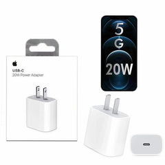IPHONE USB-C PD 20W POWER ADAPTER CHARGER 2 PIN (USA PIN) WITH CABLE
