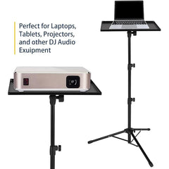 PORTABLE PROJECTOR AND LAPTOP STAND TABLE TRIPOD (HEIGHT ADJUSTABLE 45-120CM)