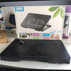 SPEED-X N99 2 FAN COOLING PAD WIHT TWO USB AND LIGHT