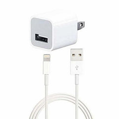 Iphone Usb 5W Power Adaptor US Pin With Lightning to Usb Cable