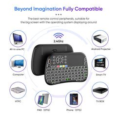M9 BLUETOOTH MINI WIRELESS KEYBOARD 7 BACKLIT 2.4G AIR MOUSE REMOTE TOUCHPAD