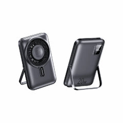 REMAX RPP-695 3 IN 1 (15W M/W) 22.5W + PD 20W POWER BANK WITH FOLDABLE STAND GREY