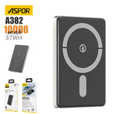 ASPOR A382 WIRELESS MAGNETIC PORTABLE MINI 10000MAH, 37WH WIRELESS POWER BANK