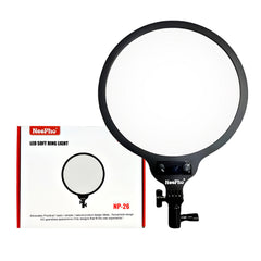 NEEPHO 26CM LED SOFT RING LIGHT WITH 360 ROTATING PAN TILT