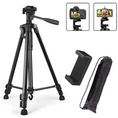 3366 ALUMINIUM TRIPOD STAND (55-INCH) WITH MOBILE PHONE HOLDER