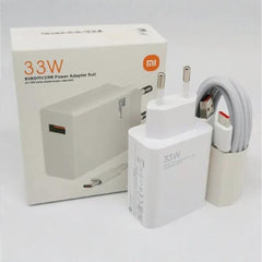 XIAOMI 33W EU PLUG QC3.0 FAST QUICK WALL CHARGER WITH CABLE