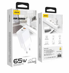 ASPOR GAN CHARGER A851 65W QC3.0 WALL CHARGER MULTI PORT USB
