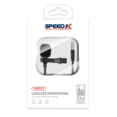 SPEED-X MKF01 5M LAVALIER MICROPHONE 3.5MM JACK GOOD QUALITY