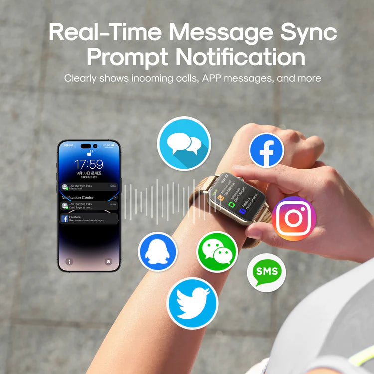 Joyroom-Ft5 Pro Fit-Life Series Smart Watch (Answer/Make Call)- WITH SMART-TIME PRO APP Roze Gold