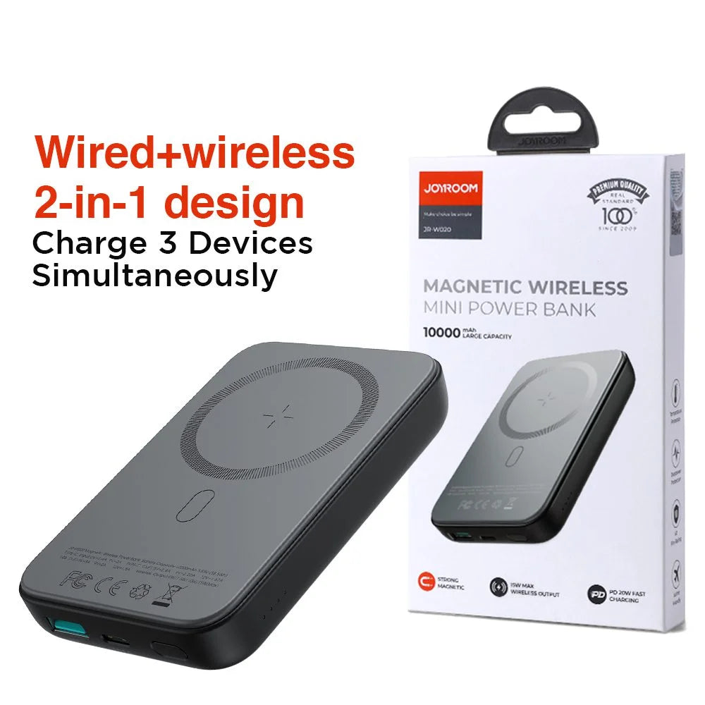Joyroom Jr-w020 20w Wireless Power Bank 10000mah Black
