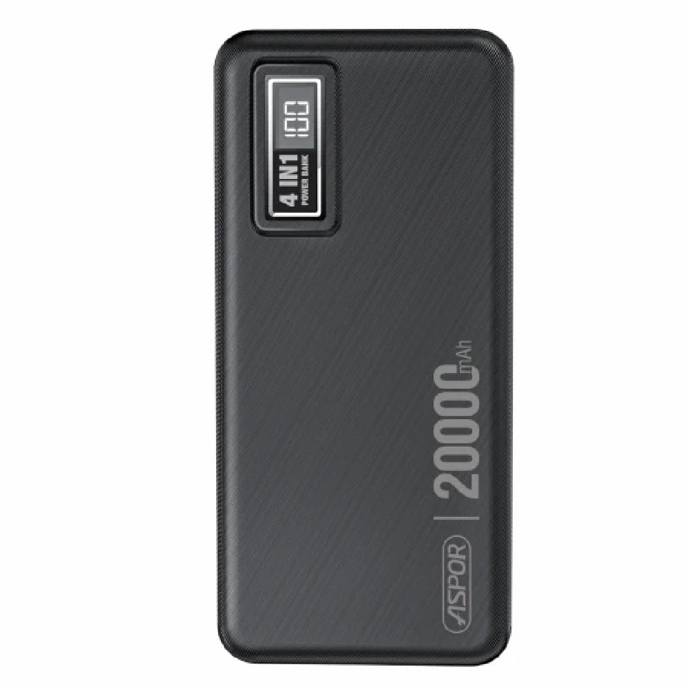 ASPOR A301 4 IN 1 POWER BANK 20000MAH WITH LCD DIGITAL DISPLAY