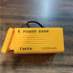 FAXITE Y50 50000MAH 22.5W FAST CHARGING PORTABLE POWER BANK WITH LED LIGHT YELLOW