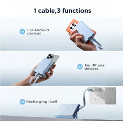 JOYROOM JR-PBM01 20W Wireless Power Bank 10000mAh with Built-in Cable&Kickstand Black