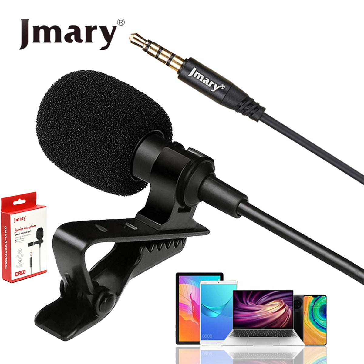 Jmary MC-R1 3.5mm Professional Lavalier Microphone