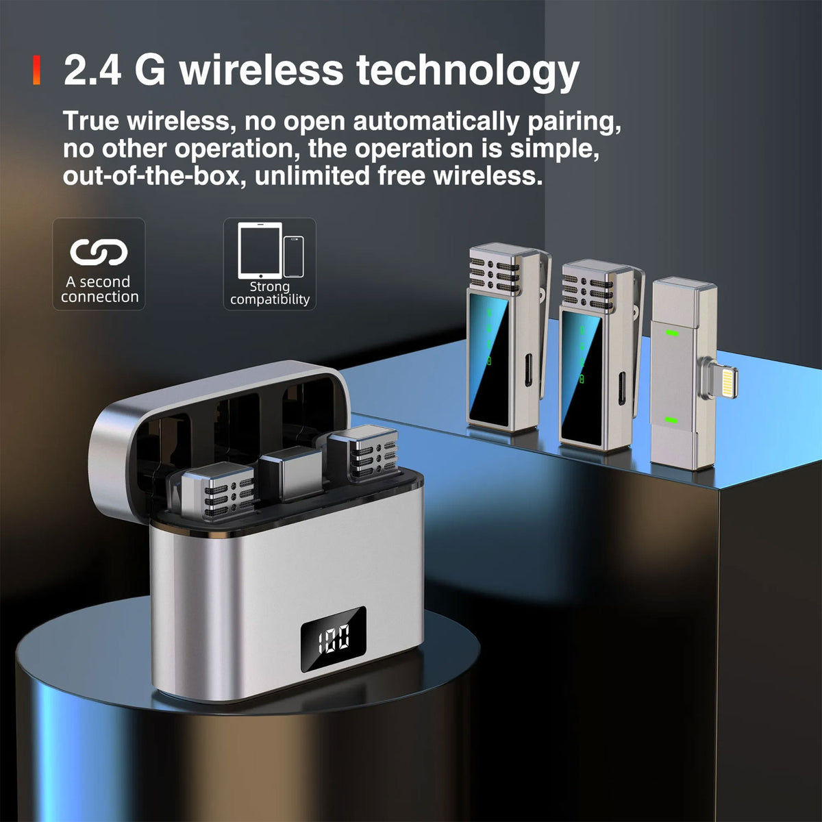 JMARY MW-15 2.4G WIRELESS MICROPHONE FOR MOBILE (LIGHTNING)